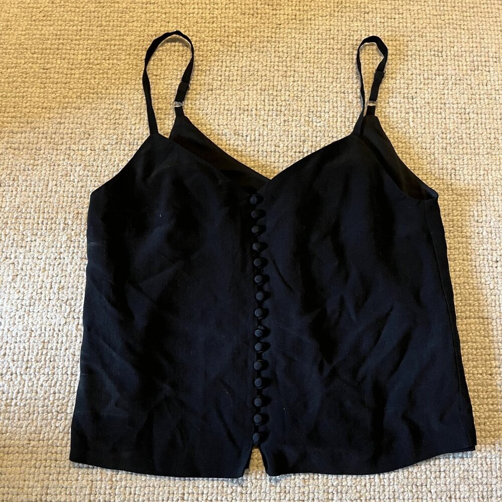Madewell XXS Black Button-Down Cami